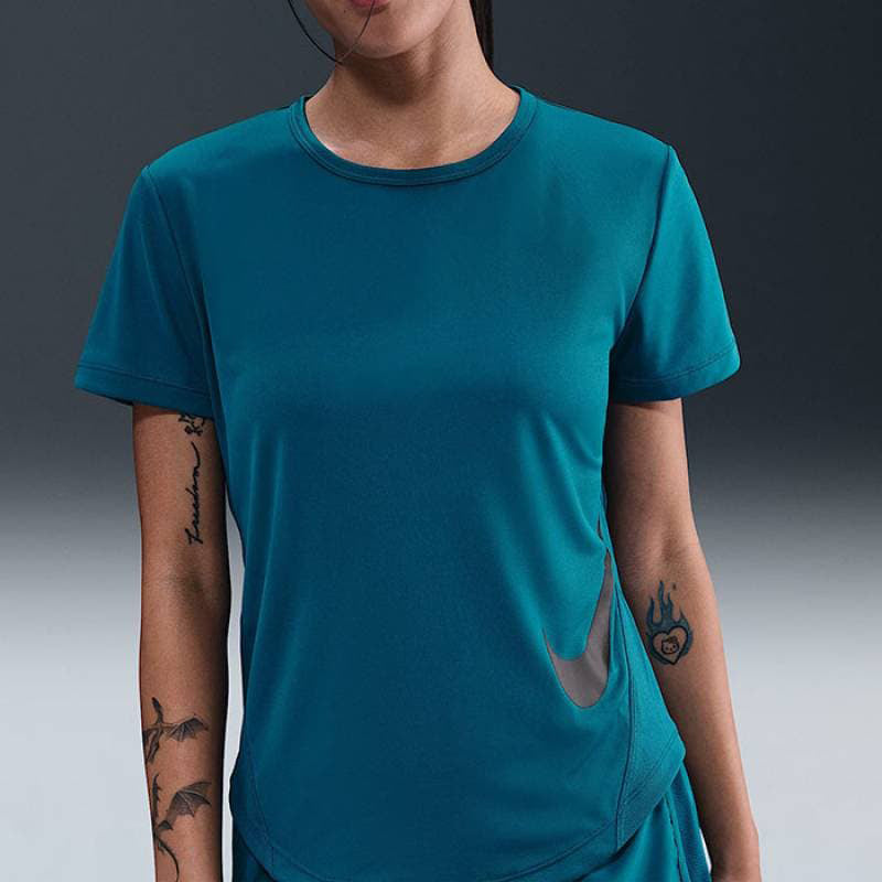 Nike Women's Tempo Swoosh Run Dri-Fit Short-Sleeve Running Top