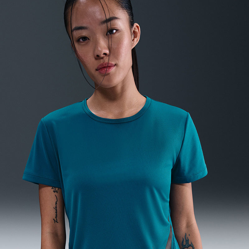 Nike Women's Tempo Swoosh Run Dri-Fit Short-Sleeve Running Top