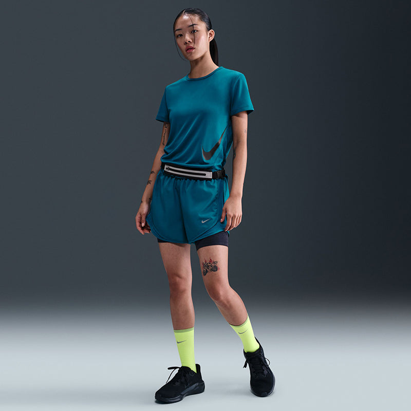 Nike Women's Tempo Swoosh Run Dri-Fit Short-Sleeve Running Top